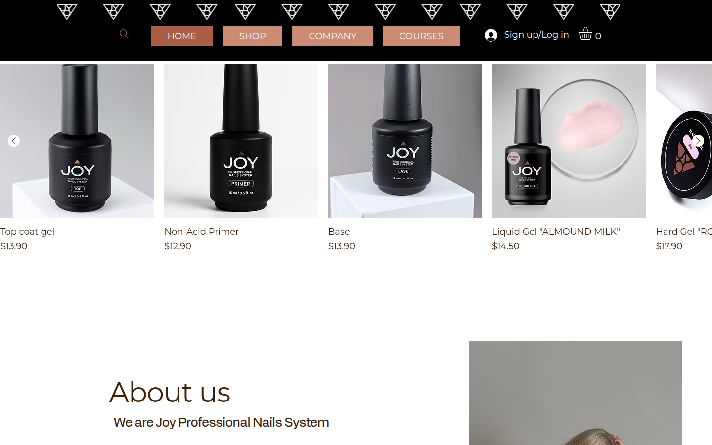 Best sellers product carousel on homepage